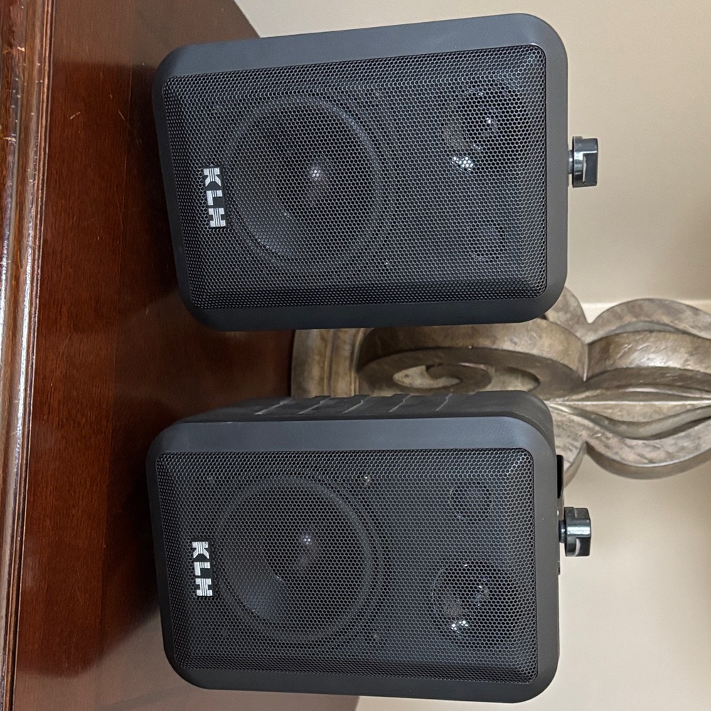 Compact Black Desktop Speakers - Pair